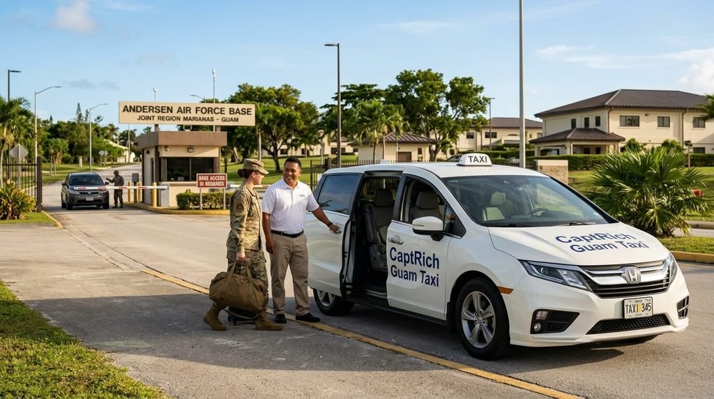 Taxi access to Andersen Air Force Base